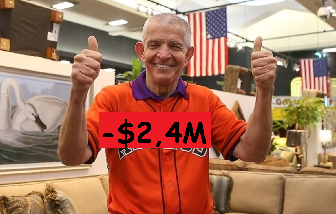 Американский дедушка снова проиграл, на этот раз $2,4 млн! 