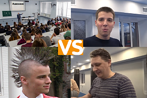 Баттл на задания #2. Жибер vs Монтекристо. Прическа ирокез vs лекция о вреде лудомании