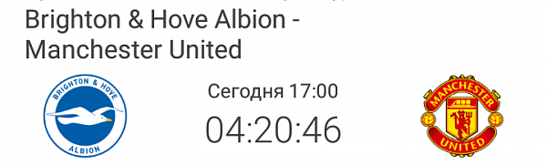 Brighton & Hove Albion  vs Manchester United